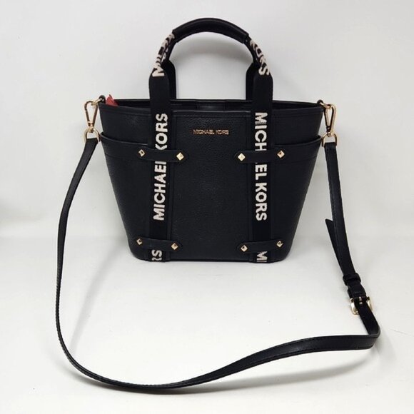 Michael Kors Black Crossbody Bag with Gold Accents - Picture 1 of 14